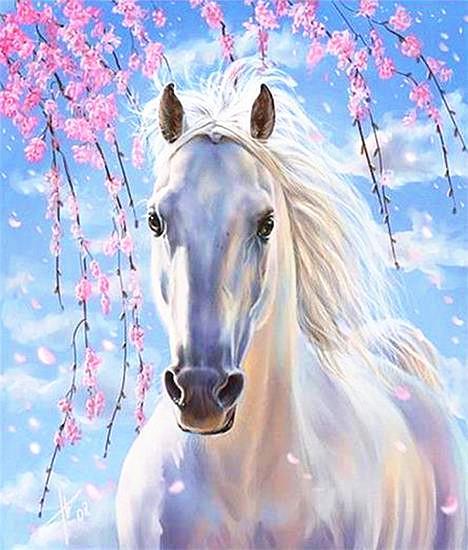 Cherry Blossom Horse
