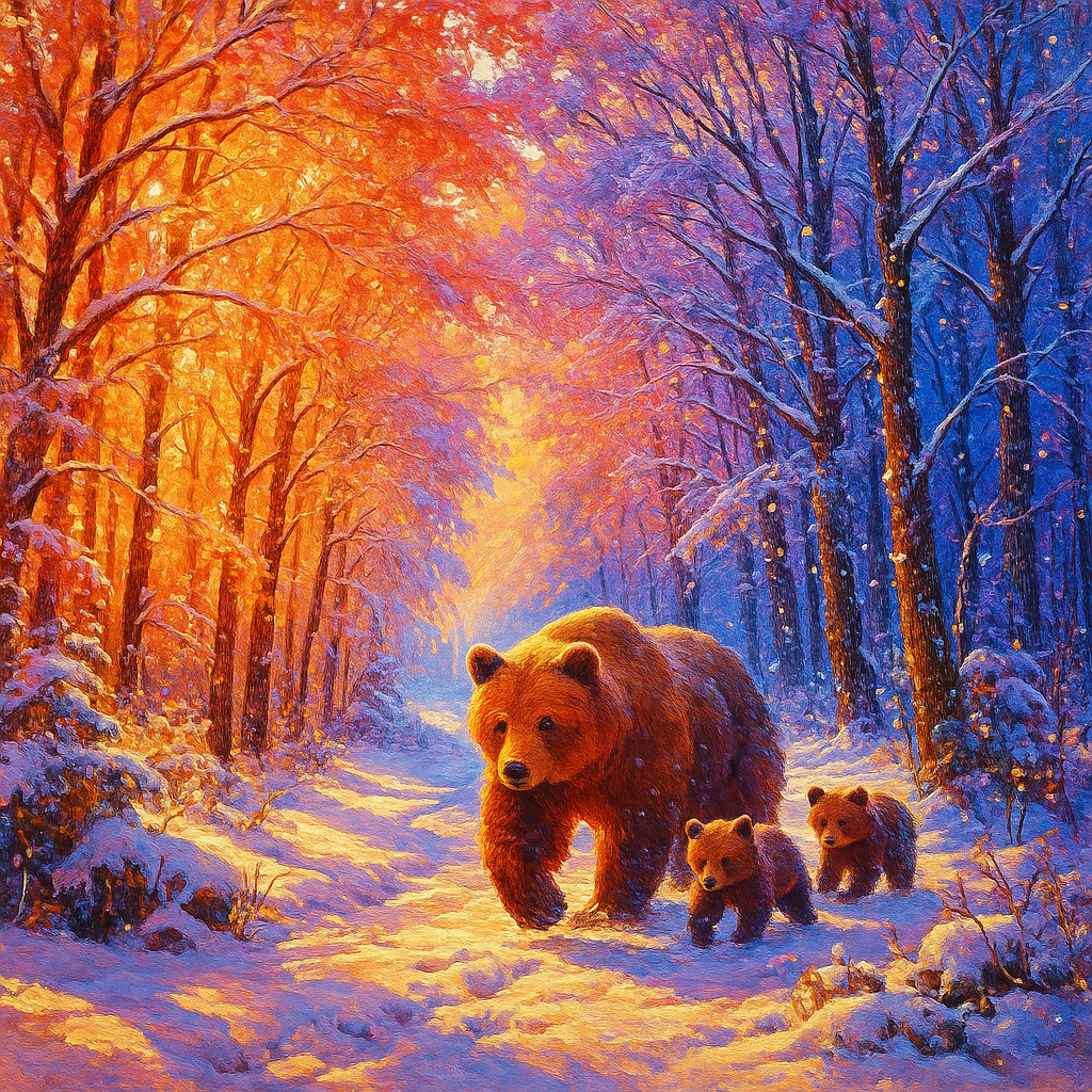 Mom Bear & Cubs