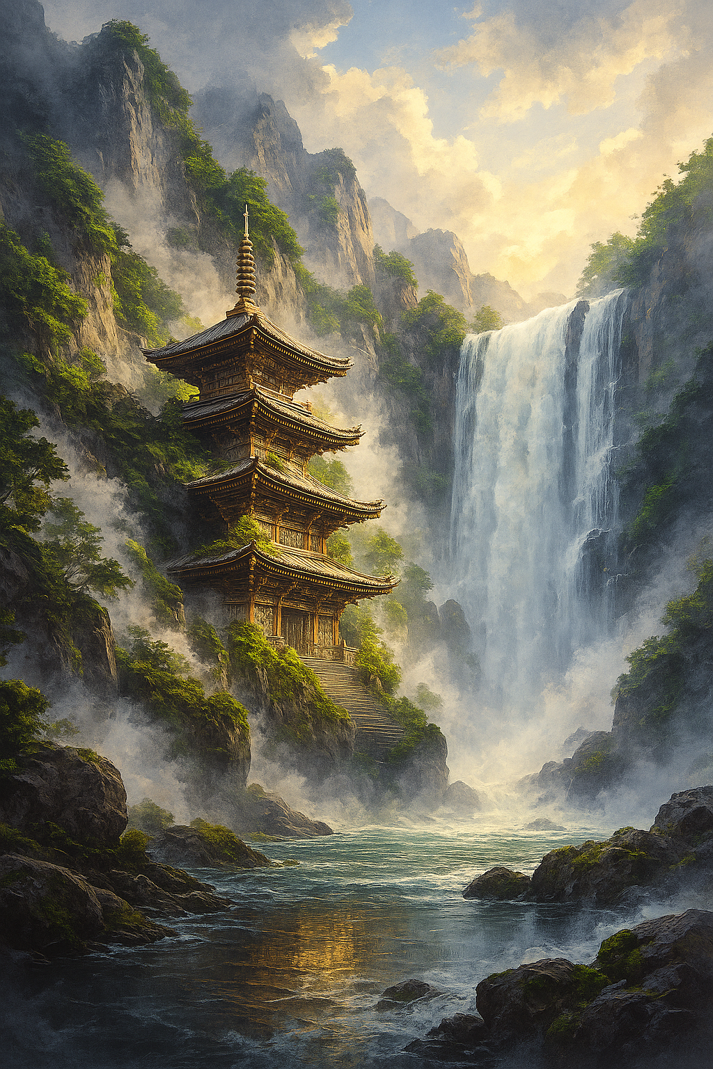 Forgotten Temple - Full Canvas 5D Diamond Painting Kit