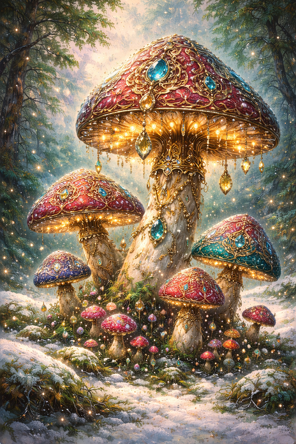 Ornate Fantasy Mushrooms