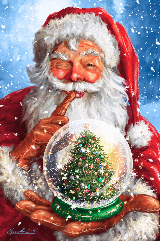 Snow Globe Santa