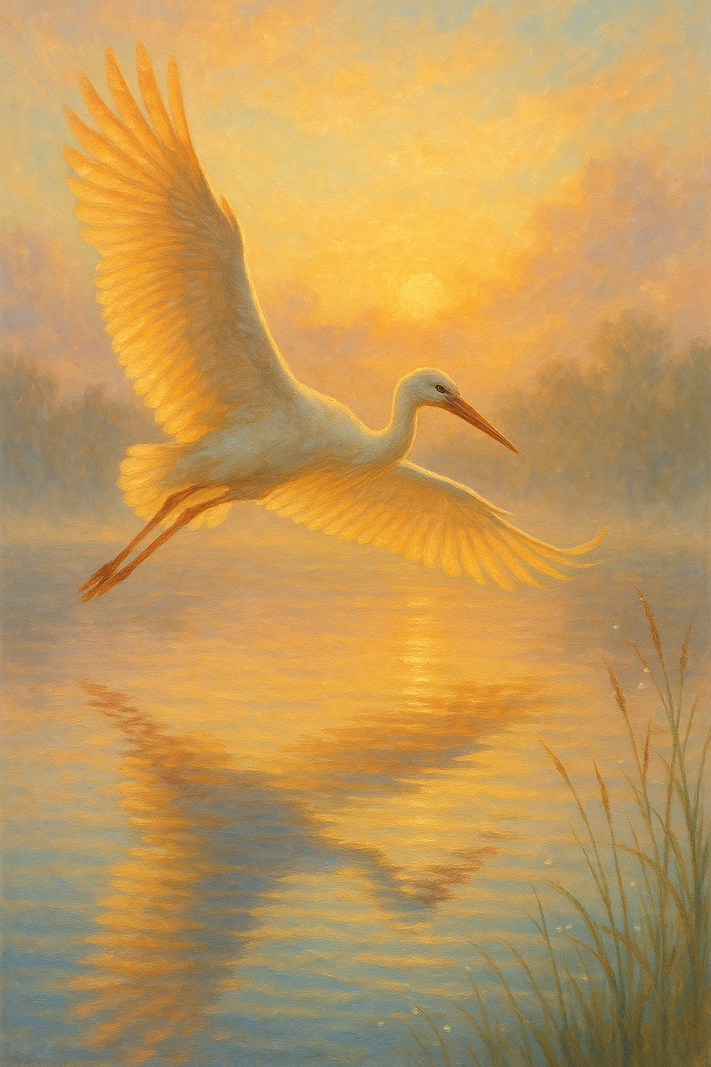 Sunrise Stork Flight