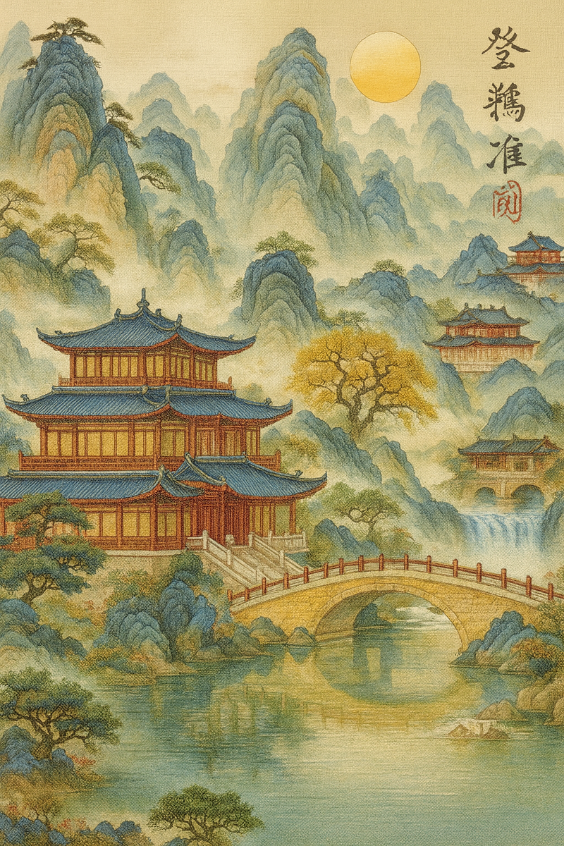 Ascend the Peng Tower - Full Canvas 5D Diamond Painting Kit