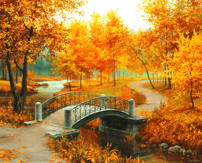 Autumn Park Bridge