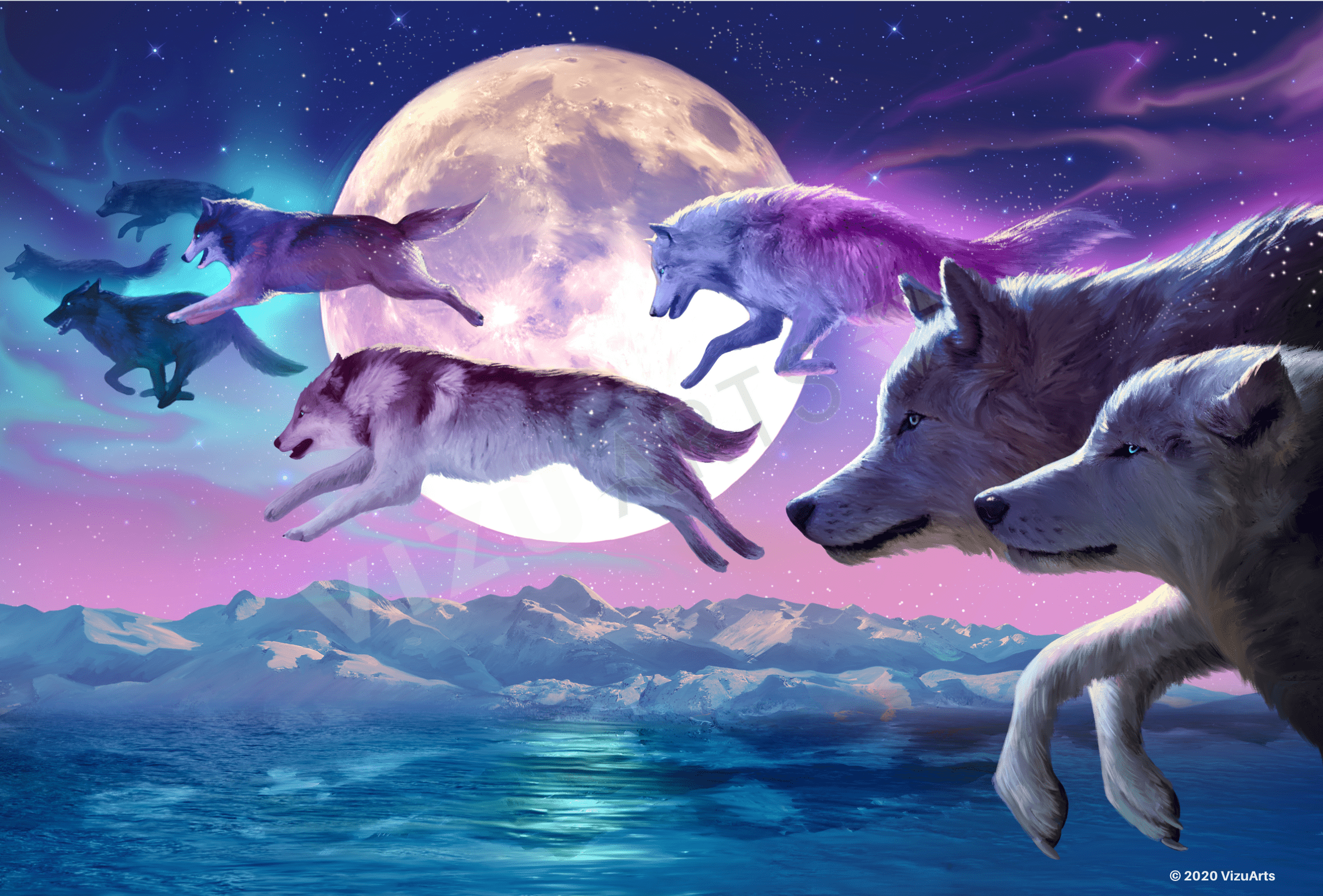 Moonlight Wolf Chase