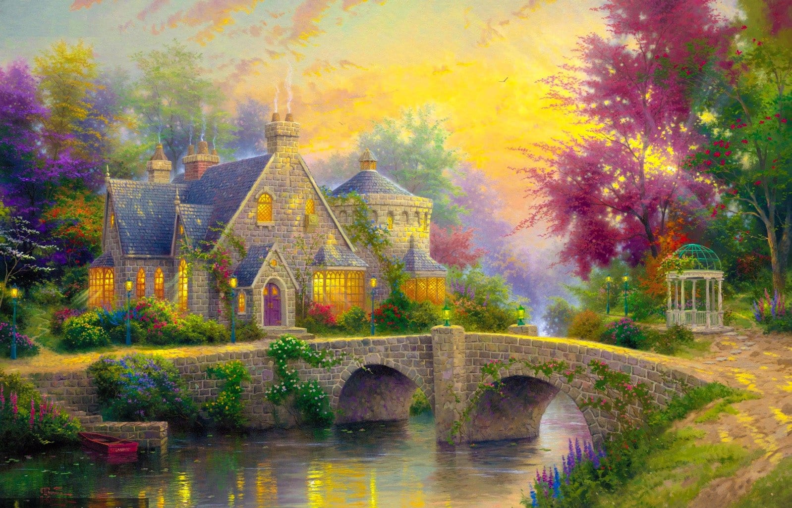 Afternoon Village Bridge