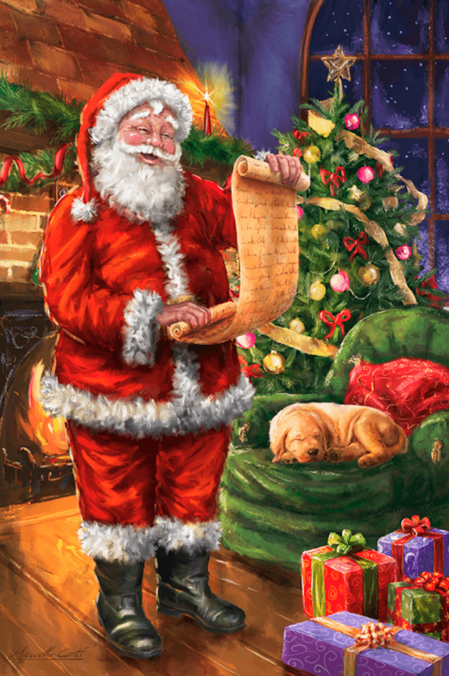 Santa & Puppy