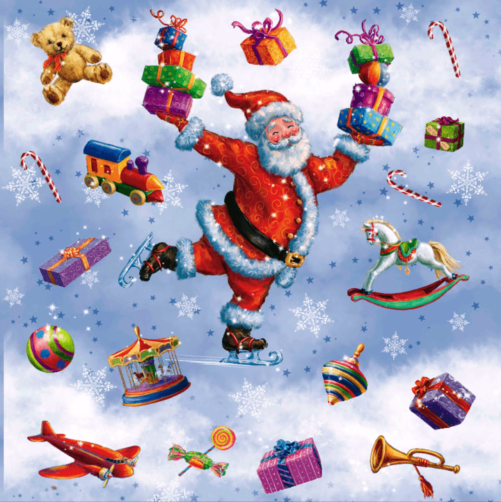 Ice Skating Santa