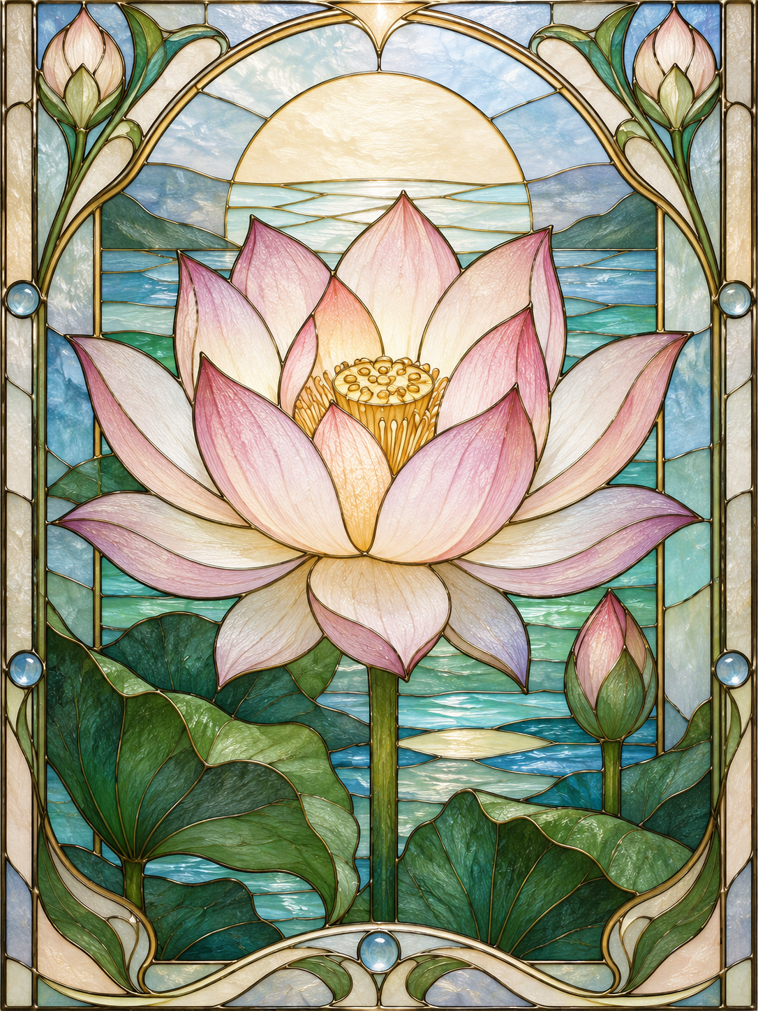 Stained Glass Lotus