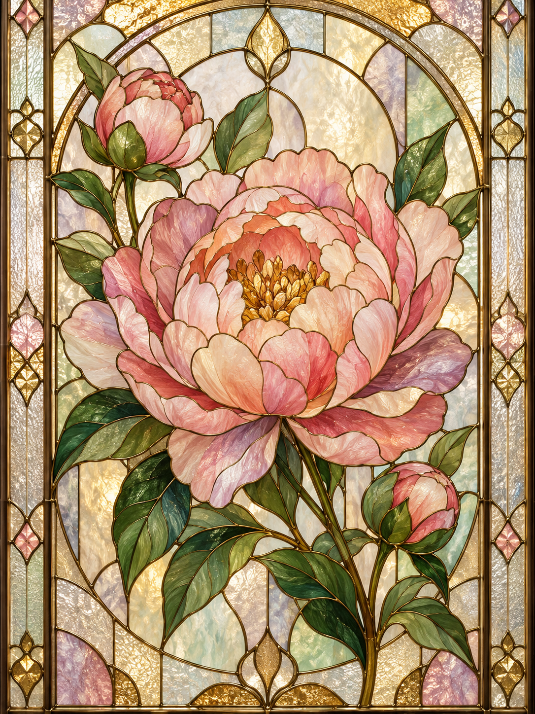 Stained Glass Peony