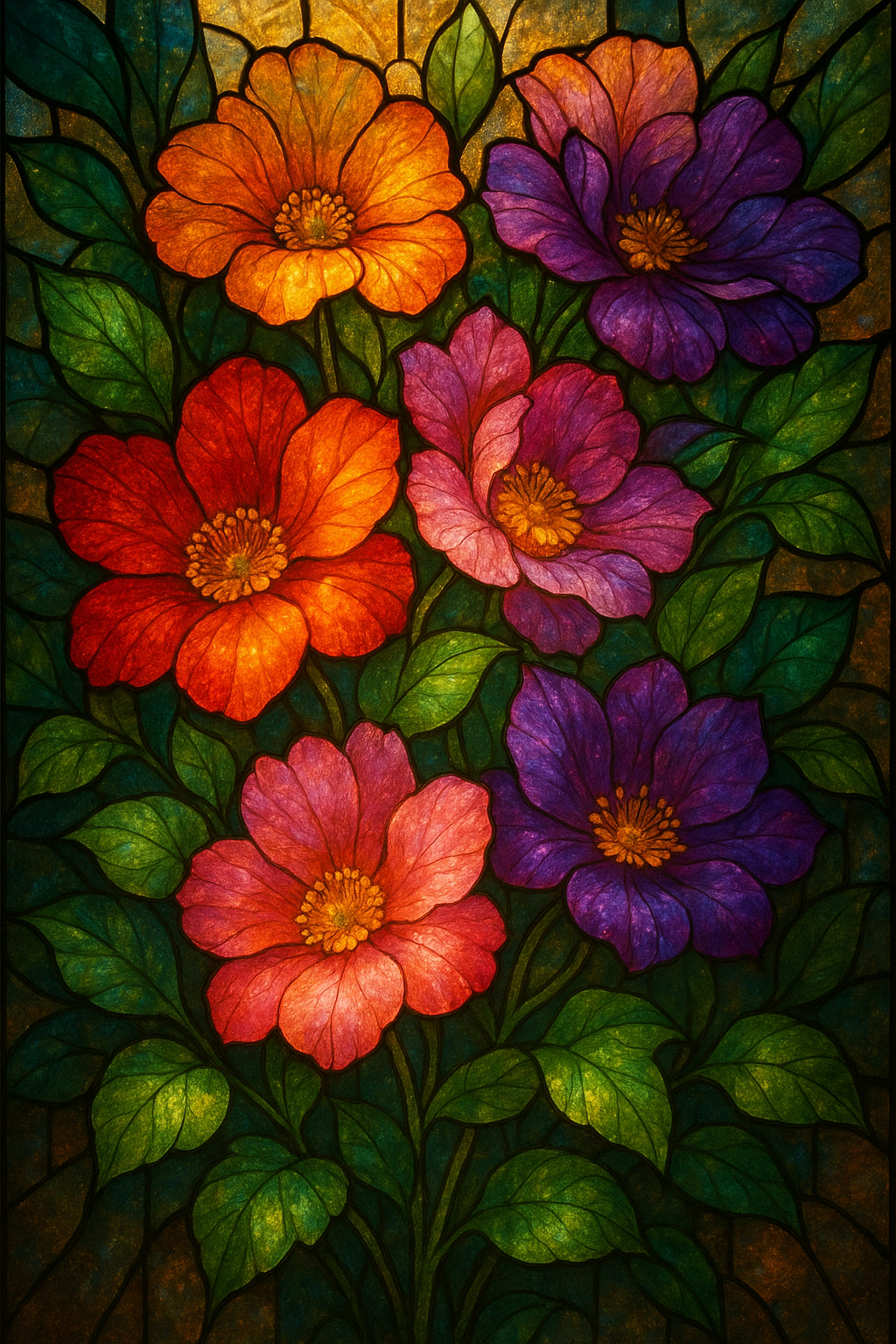 Stained Glass Flowers