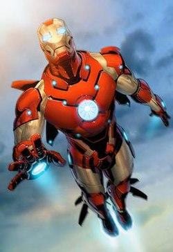 In-flight Iron Man