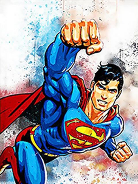Superman Splatter Art