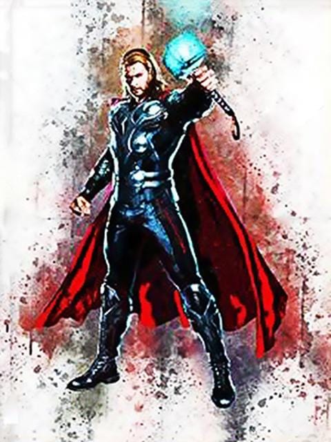 Thor Splatter Art