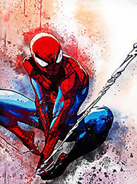 Spiderman Splatter Art